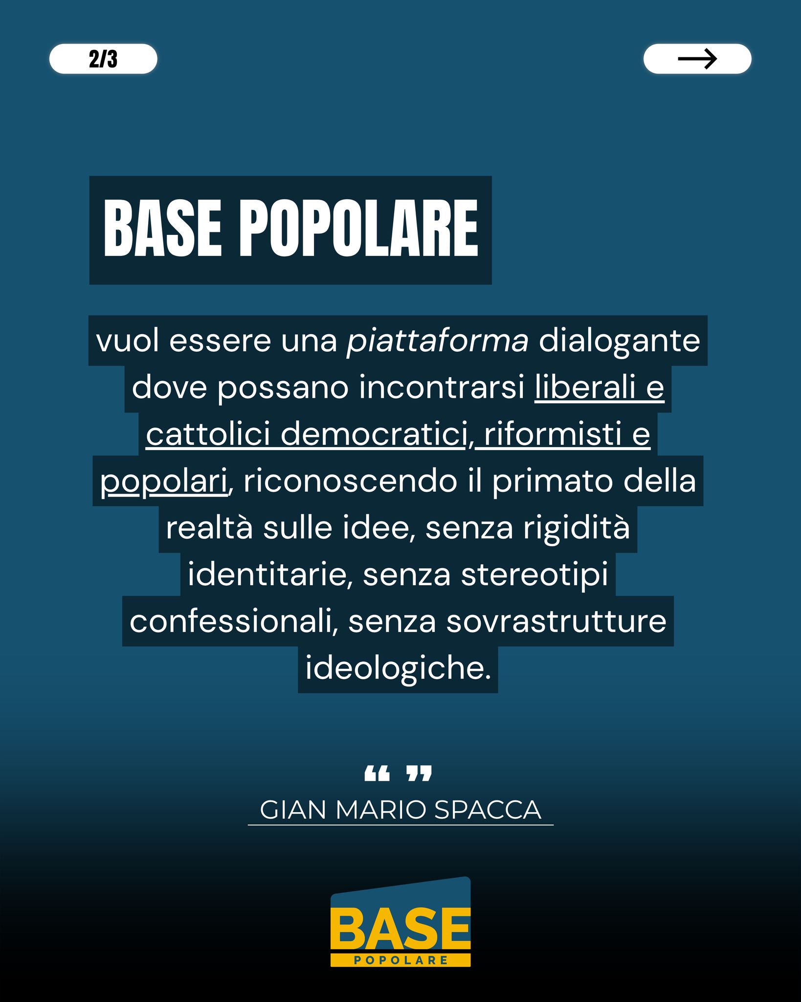 Una Piattaforma non un recinto.