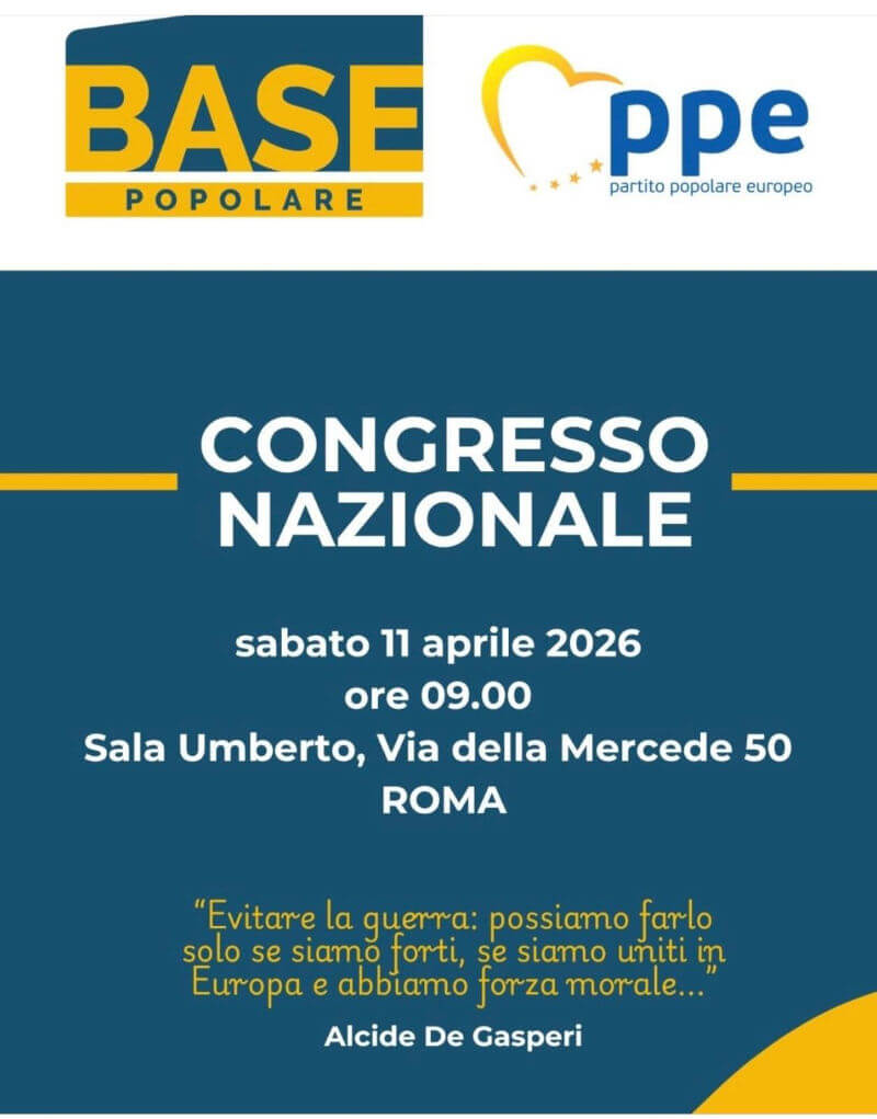 Congresso Nazionale sabato 11 aprile 2026 a Roma